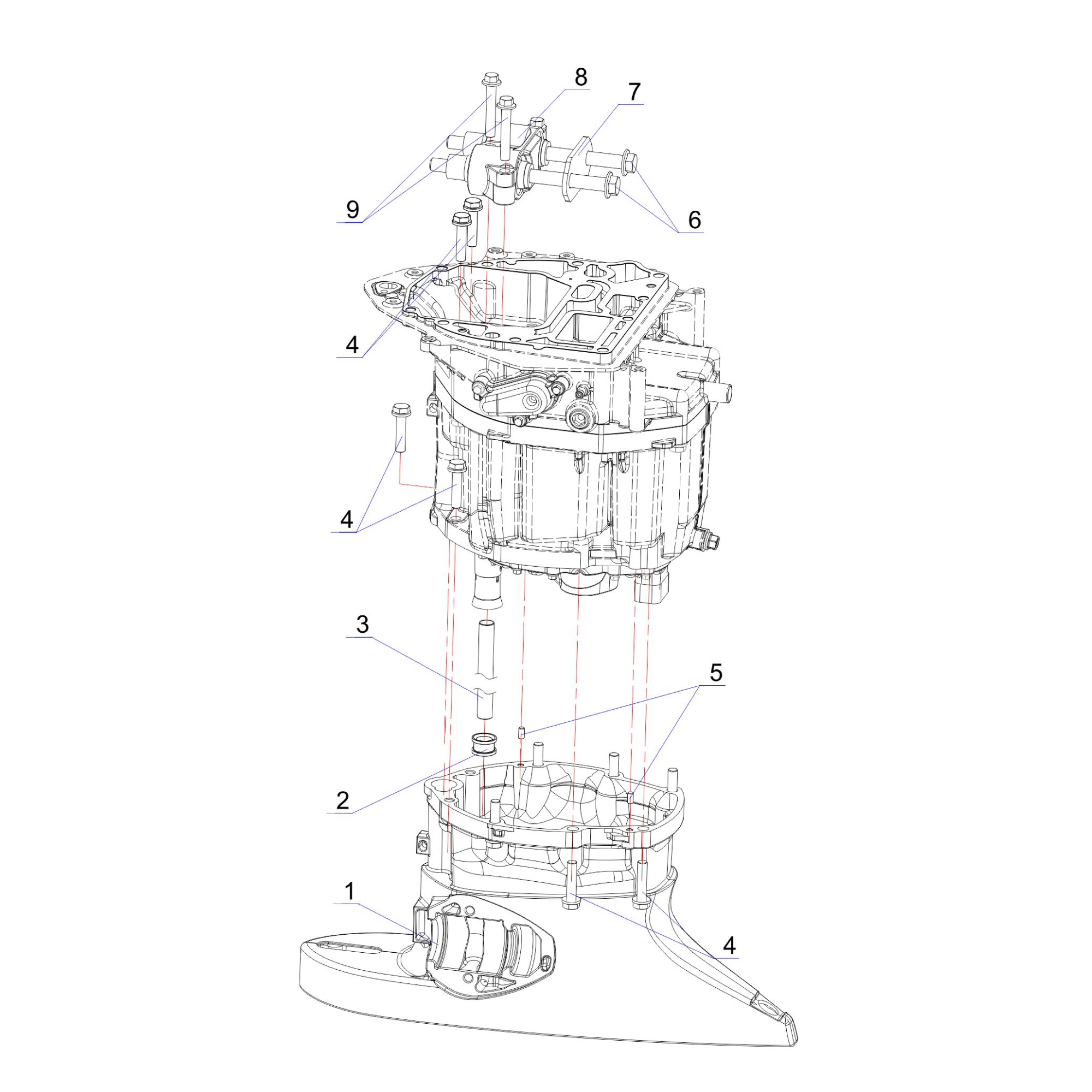 Upper casing
